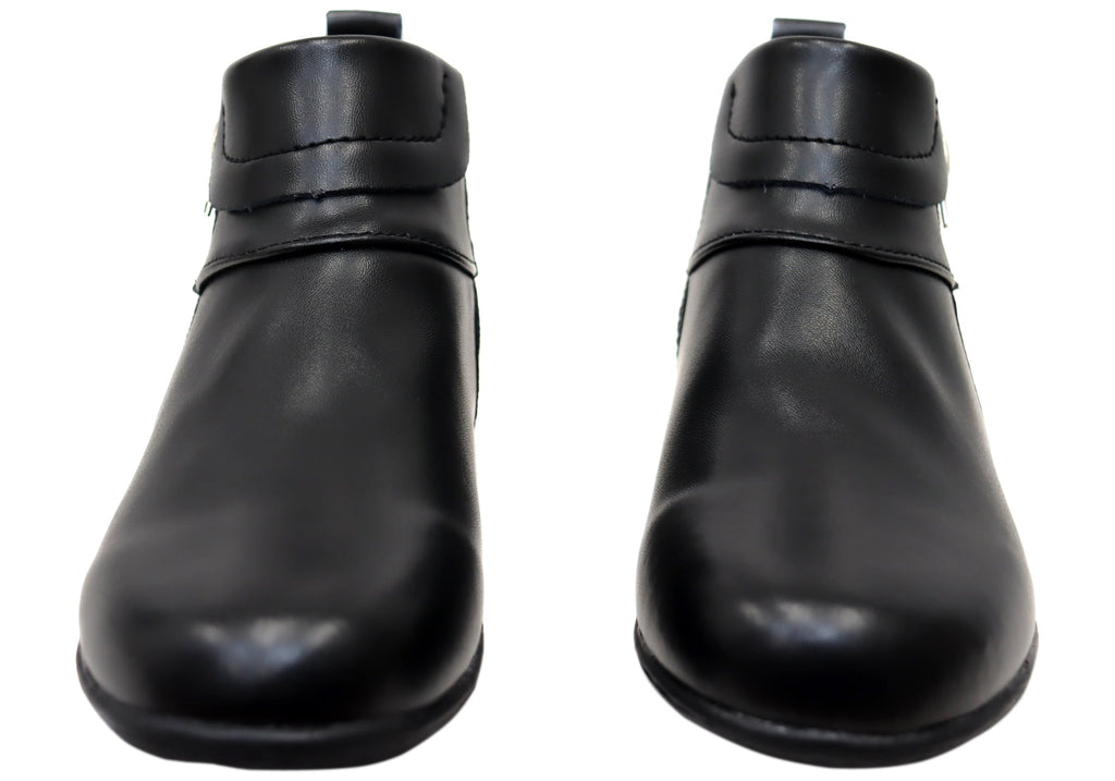 Ripple Womens Comfortable Leather Ankle Boots
