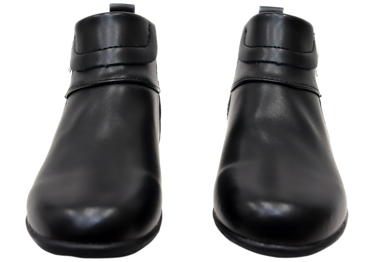 Ripple Womens Comfortable Leather Ankle Boots