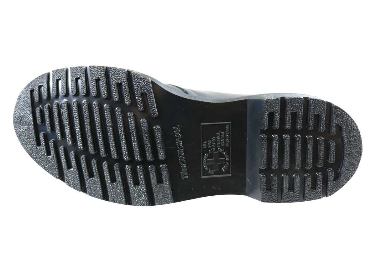 1461 Mono Black Smooth Lace Up Comfortable Unisex Shoes