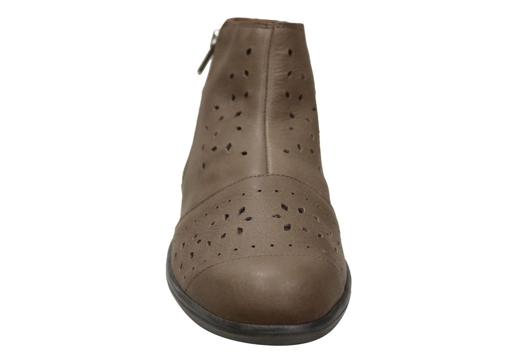 Matagi Womens Leather Comfortable Orthotic Friendly Ankle Boots