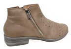 Matagi Womens Leather Comfortable Orthotic Friendly Ankle Boots