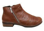 Matagi Womens Leather Comfortable Orthotic Friendly Ankle Boots