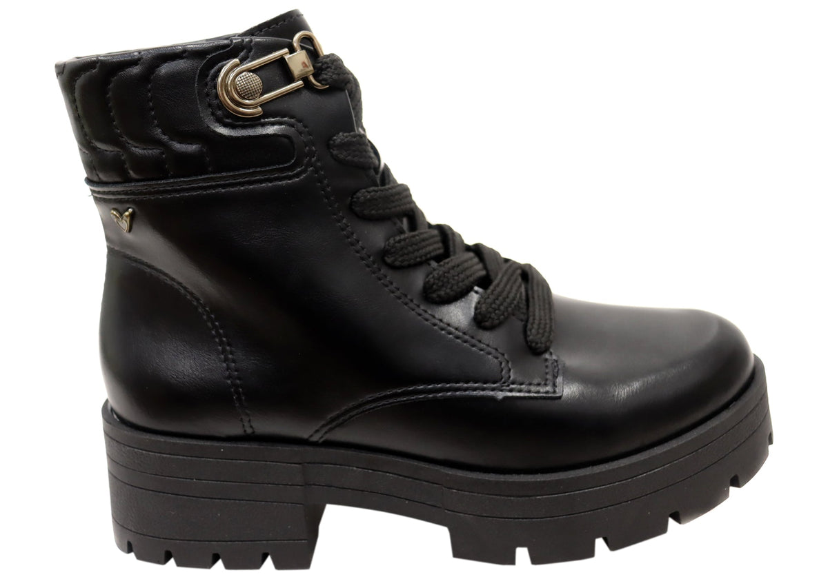 Pisa Womens Comfort Brazilian Platform Lace Up Ankle Boots