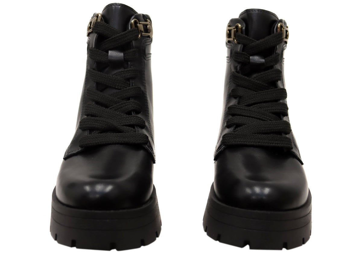 Pisa Womens Comfort Brazilian Platform Lace Up Ankle Boots