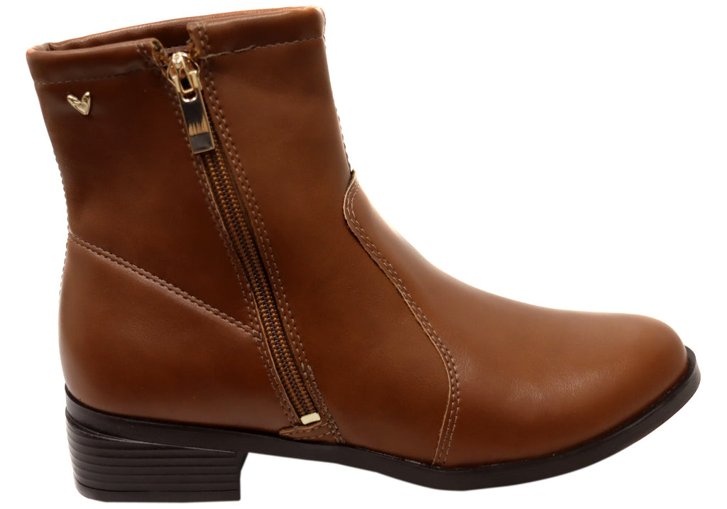 Polly Womens Comfortable Brazilian Low Heel Ankle Boots