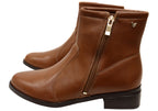 Polly Womens Comfortable Brazilian Low Heel Ankle Boots