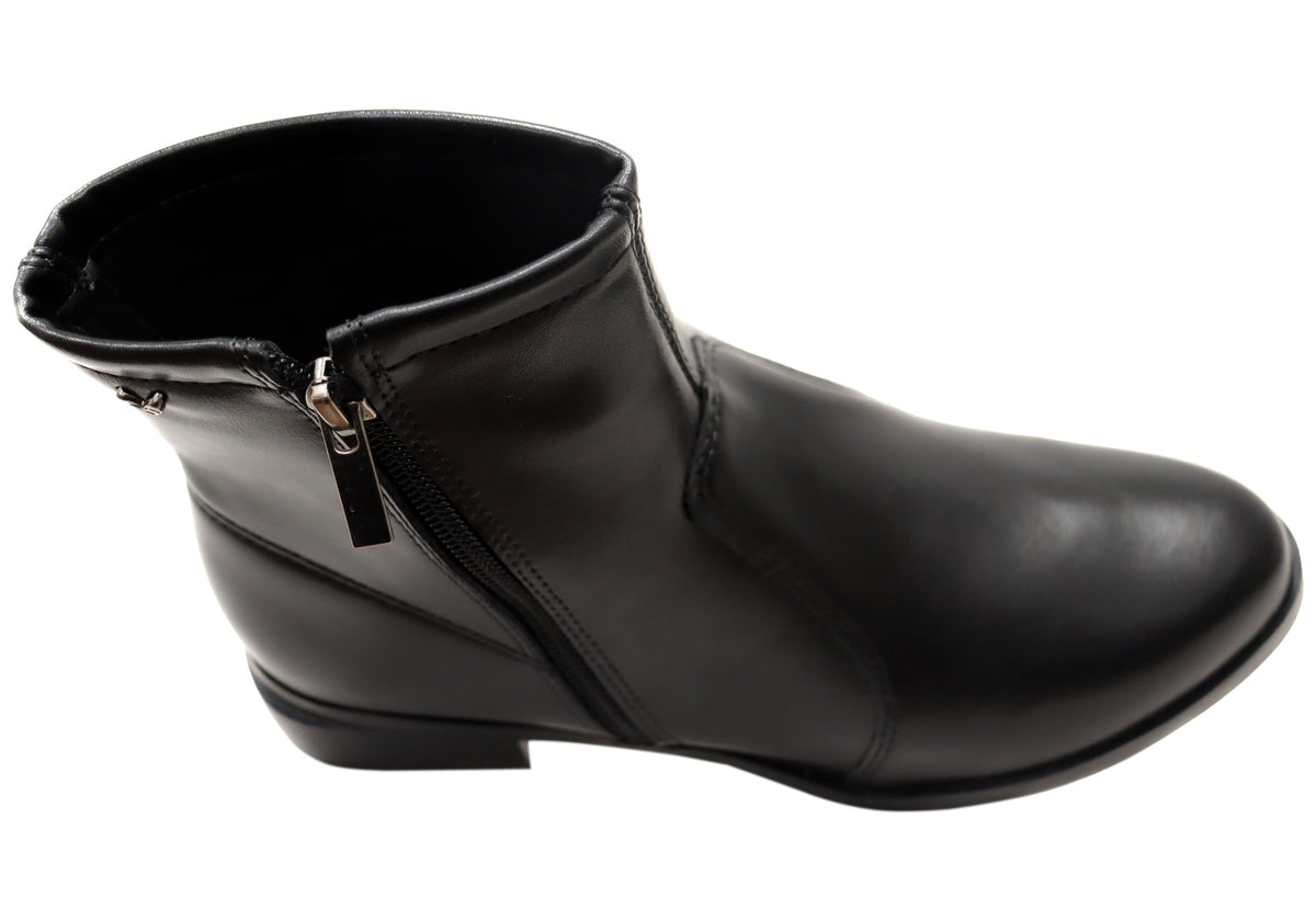 Polly Womens Comfortable Brazilian Low Heel Ankle Boots