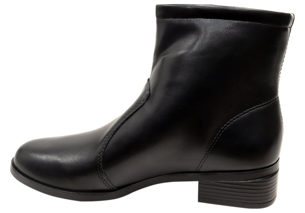 Polly Womens Comfortable Brazilian Low Heel Ankle Boots