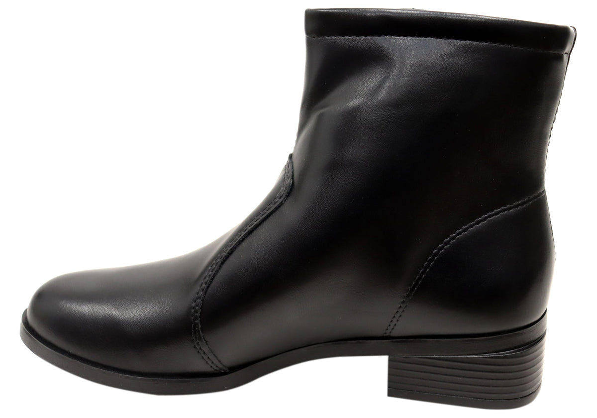 Polly Womens Comfortable Brazilian Low Heel Ankle Boots