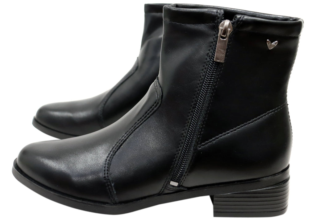 Polly Womens Comfortable Brazilian Low Heel Ankle Boots
