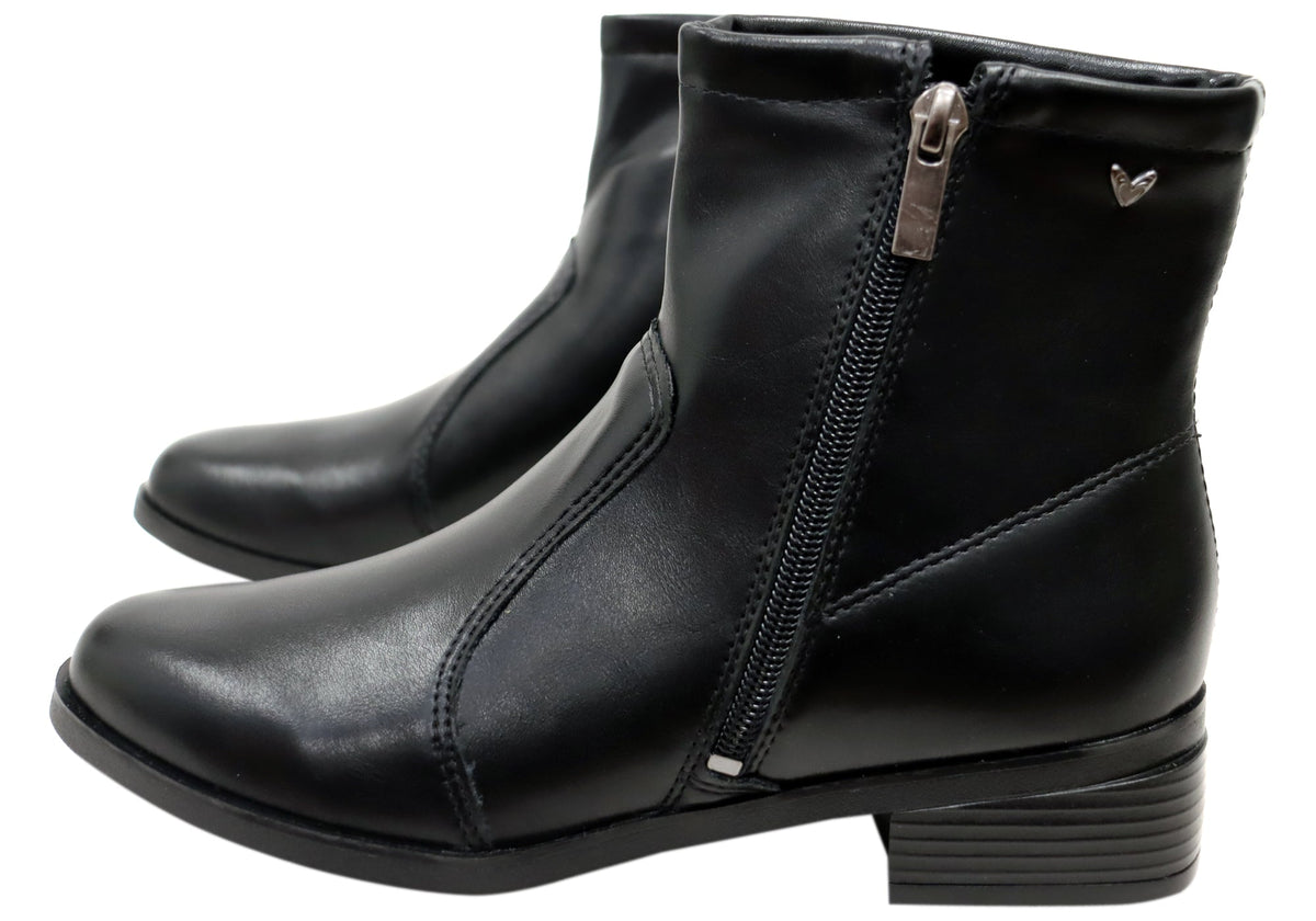Polly Womens Comfortable Brazilian Low Heel Ankle Boots