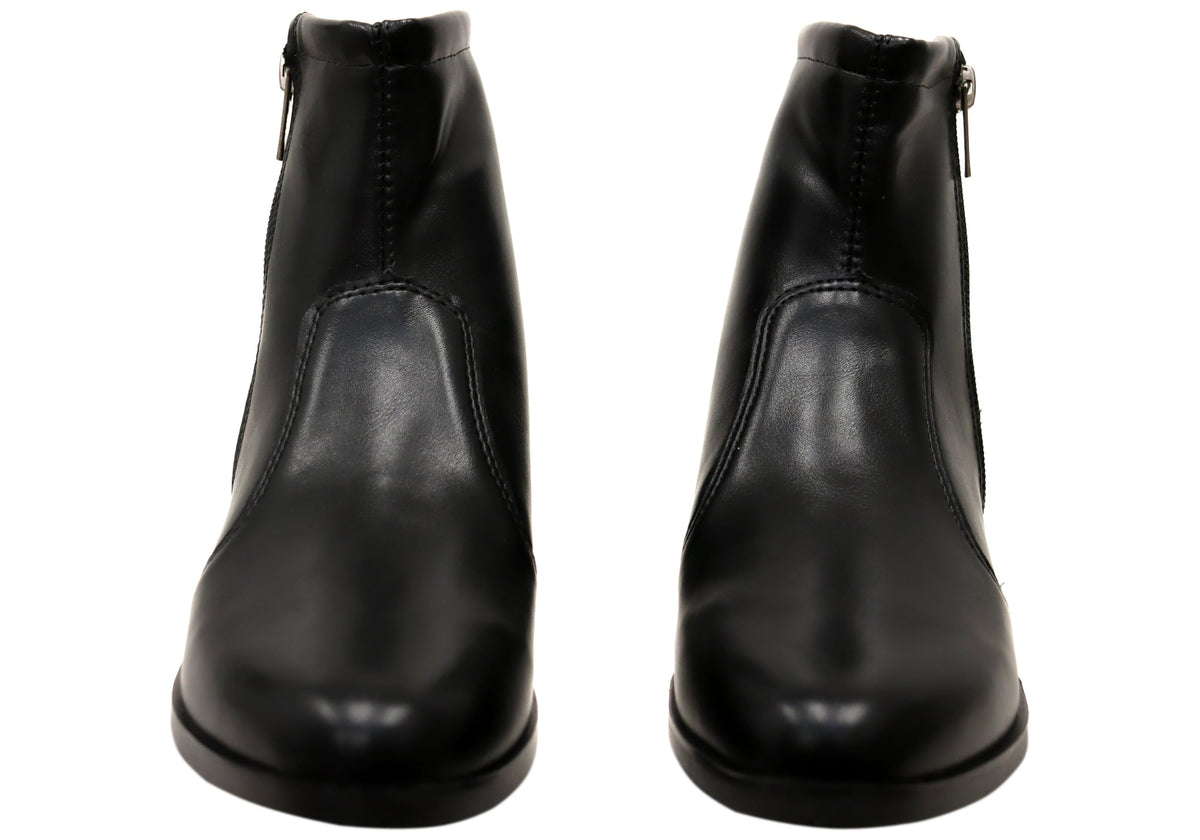 Polly Womens Comfortable Brazilian Low Heel Ankle Boots