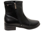 Polly Womens Comfortable Brazilian Low Heel Ankle Boots