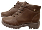 Casey Womens Comfortable Brazilian Lace Up Ankle Boots