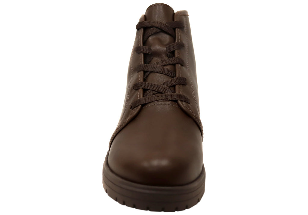 Casey Womens Comfortable Brazilian Lace Up Ankle Boots