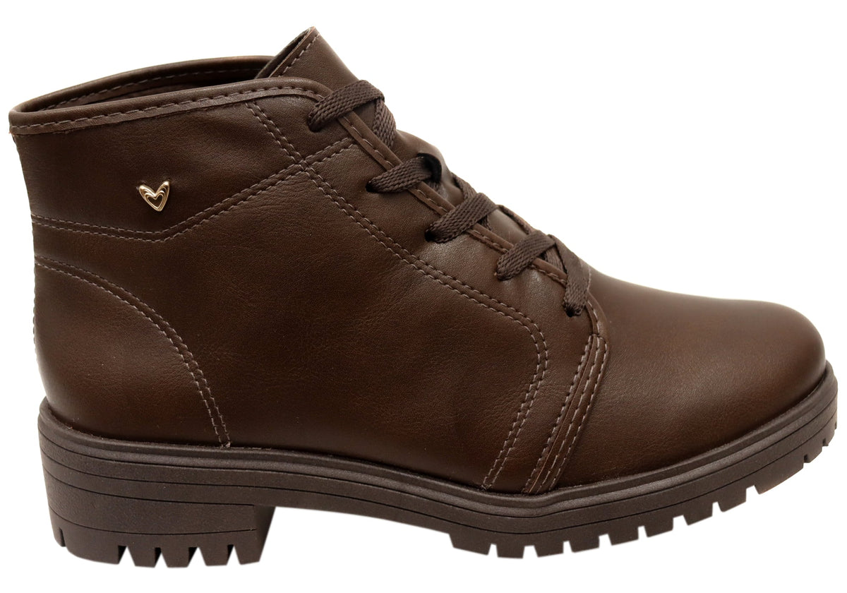 Casey Womens Comfortable Brazilian Lace Up Ankle Boots