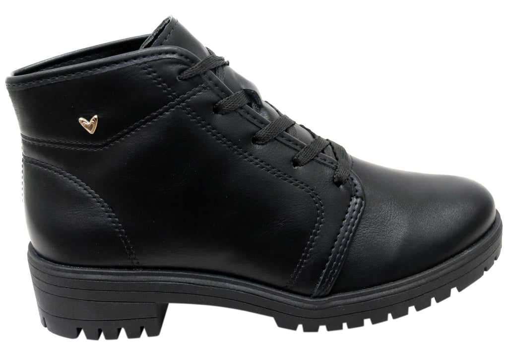 Casey Womens Comfortable Brazilian Lace Up Ankle Boots