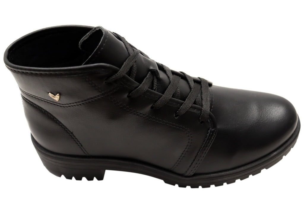 Casey Womens Comfortable Brazilian Lace Up Ankle Boots