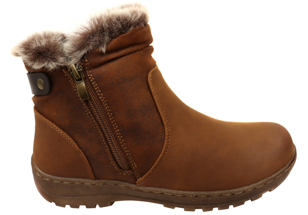Ginger Womens Comfortable Ankle Boots