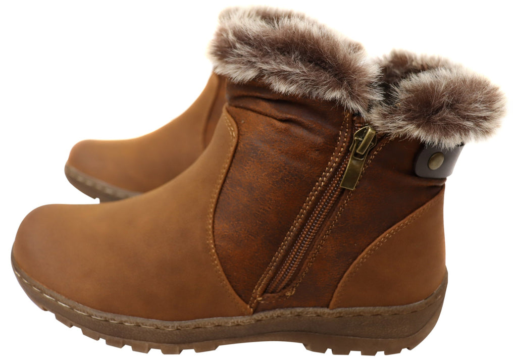Ginger Womens Comfortable Ankle Boots
