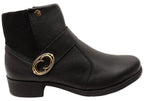 Alaka Womens Comfortable Leather Brazilian Ankle Boots