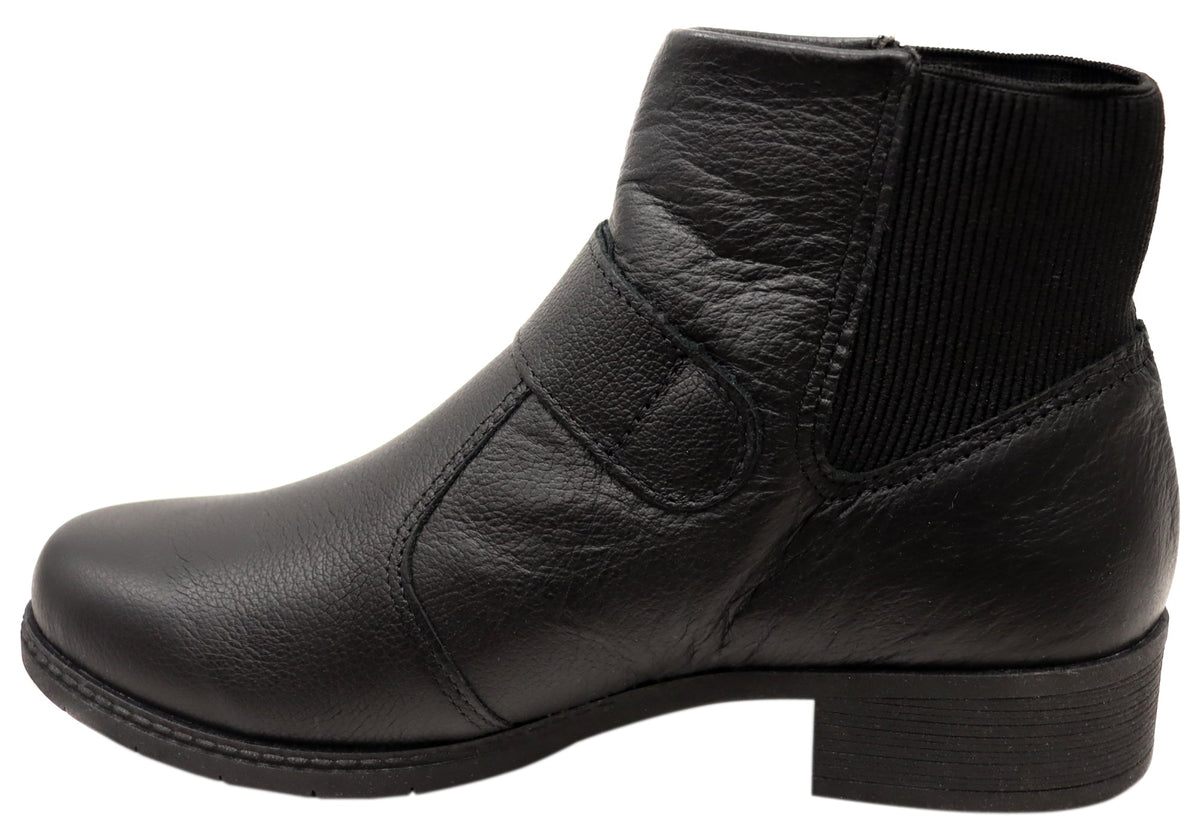 Alaka Womens Comfortable Leather Brazilian Ankle Boots