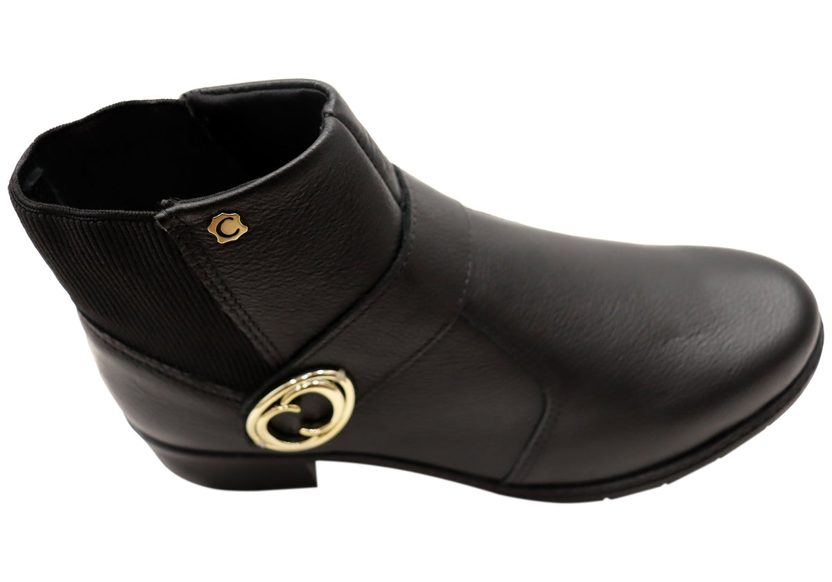 Alaka Womens Comfortable Leather Brazilian Ankle Boots