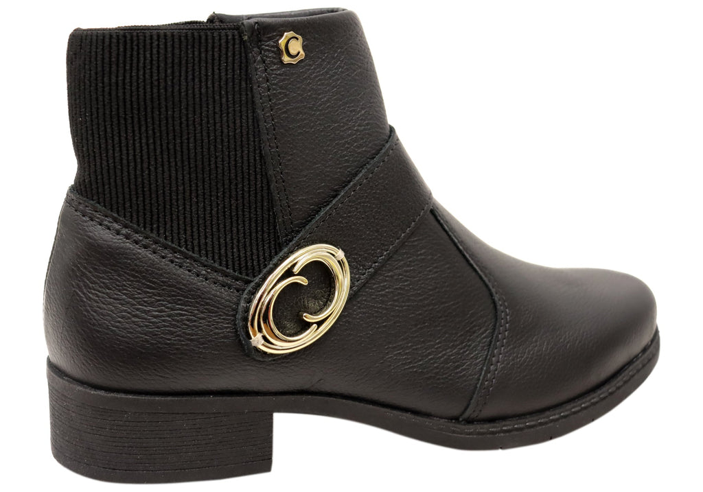 Alaka Womens Comfortable Leather Brazilian Ankle Boots