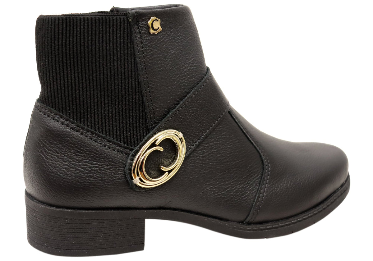 Alaka Womens Comfortable Leather Brazilian Ankle Boots