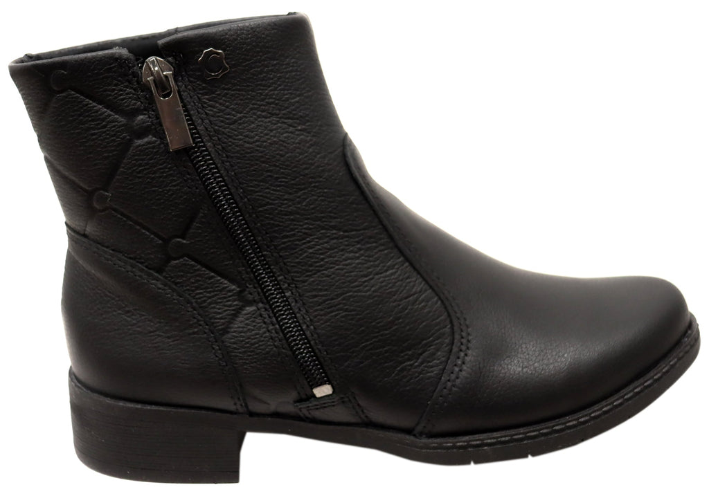 Angela Womens Comfortable Leather Brazilian Ankle Boots