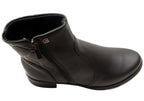 Angela Womens Comfortable Leather Brazilian Ankle Boots