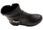 Bianka Womens Comfortable Brazilian Low Heel Ankle Boots
