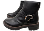 Bianka Womens Comfortable Brazilian Low Heel Ankle Boots