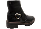 Bianka Womens Comfortable Brazilian Low Heel Ankle Boots