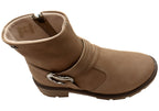 Bianka Womens Comfortable Brazilian Low Heel Ankle Boots