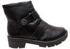 Billie Womens Comfortable Brazilian Low Heel Ankle Boots