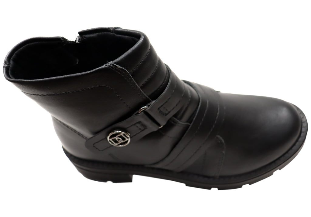 Billie Womens Comfortable Brazilian Low Heel Ankle Boots
