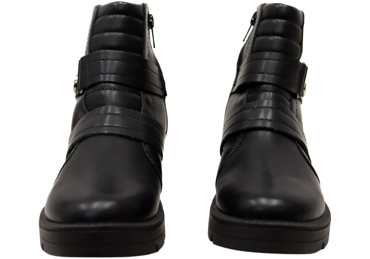 Billie Womens Comfortable Brazilian Low Heel Ankle Boots