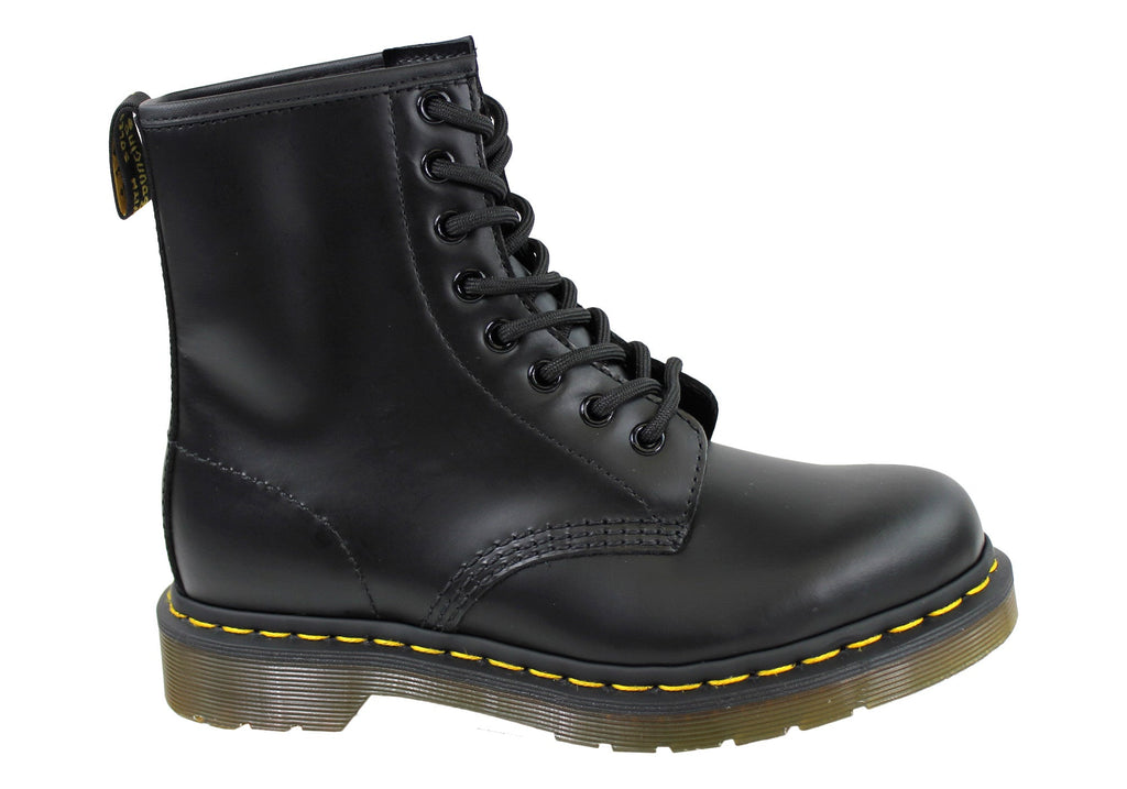 1460 Black Smooth Unisex Leather Lace Up Fashion Boots