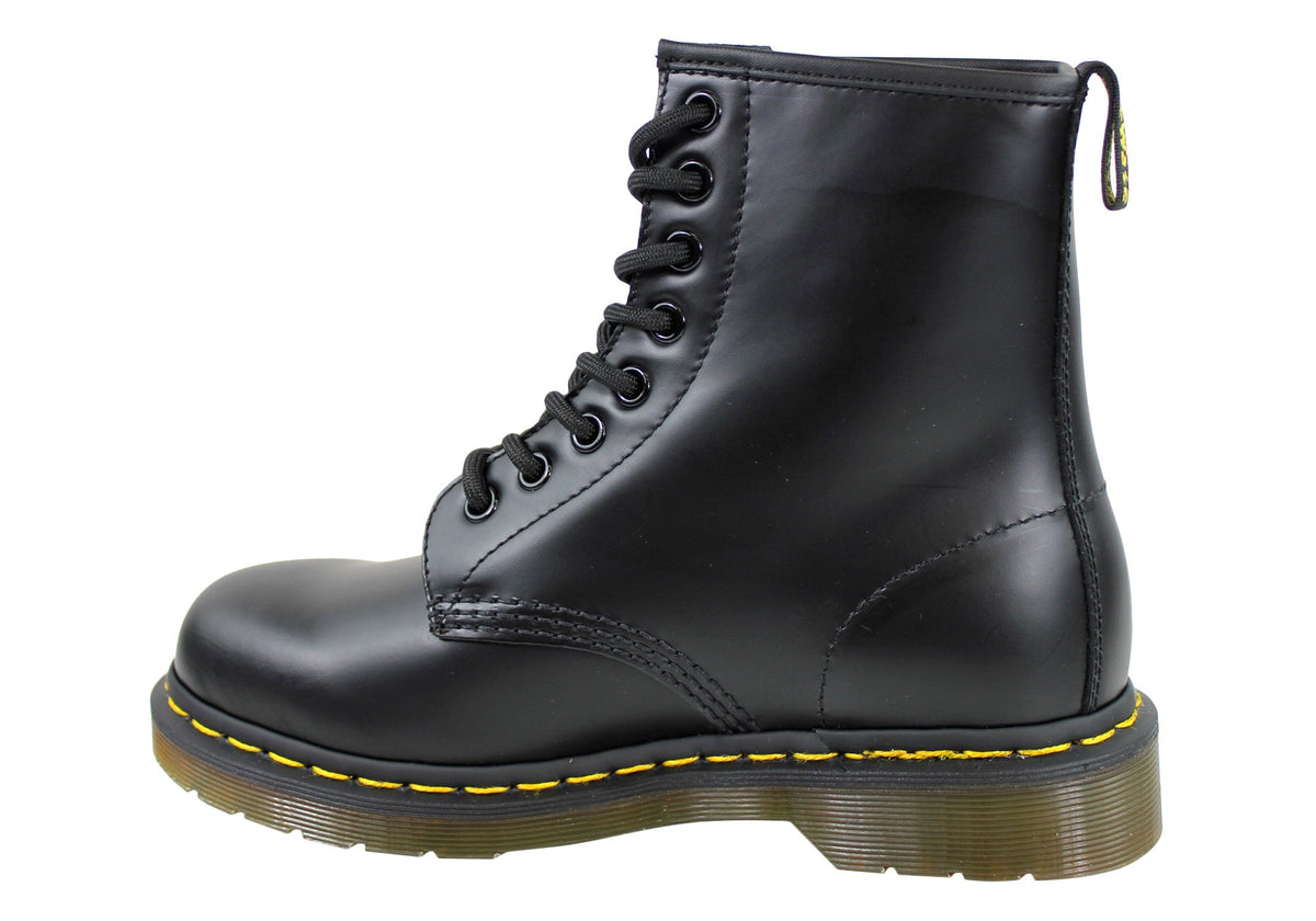 1460 Black Smooth Unisex Leather Lace Up Fashion Boots