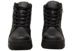 Dilly Womens Comfortable Brazilian Low Heel Lace Up Ankle Boots
