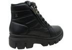 Dilly Womens Comfortable Brazilian Low Heel Lace Up Ankle Boots