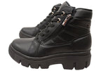 Dilly Womens Comfortable Brazilian Low Heel Lace Up Ankle Boots
