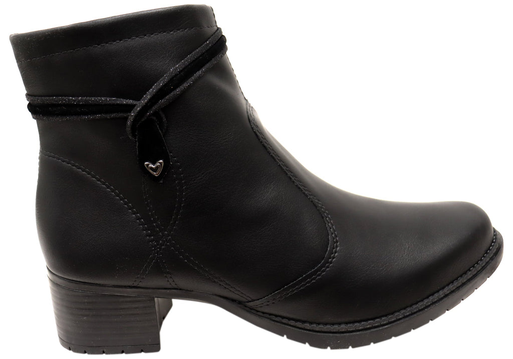 Shelby Womens Comfortable Brazilian Low Heel Ankle Boots