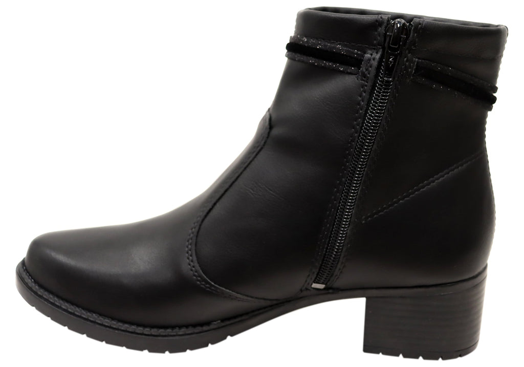 Shelby Womens Comfortable Brazilian Low Heel Ankle Boots