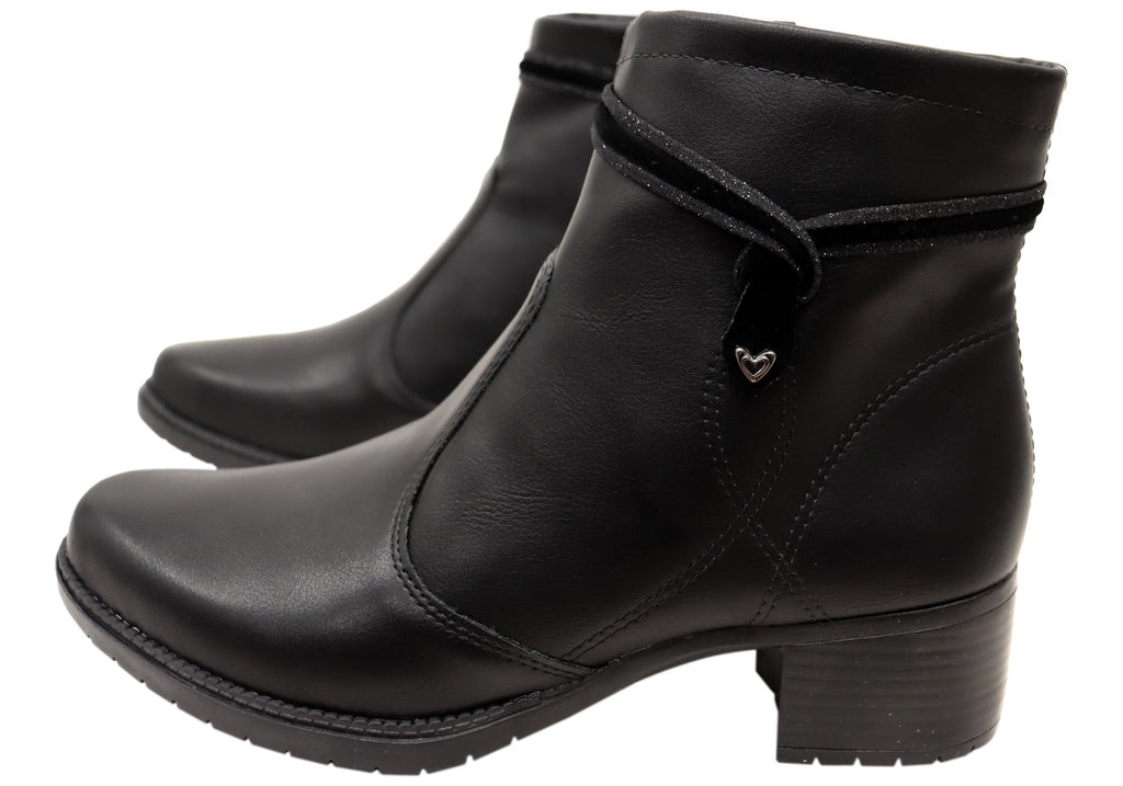 Shelby Womens Comfortable Brazilian Low Heel Ankle Boots
