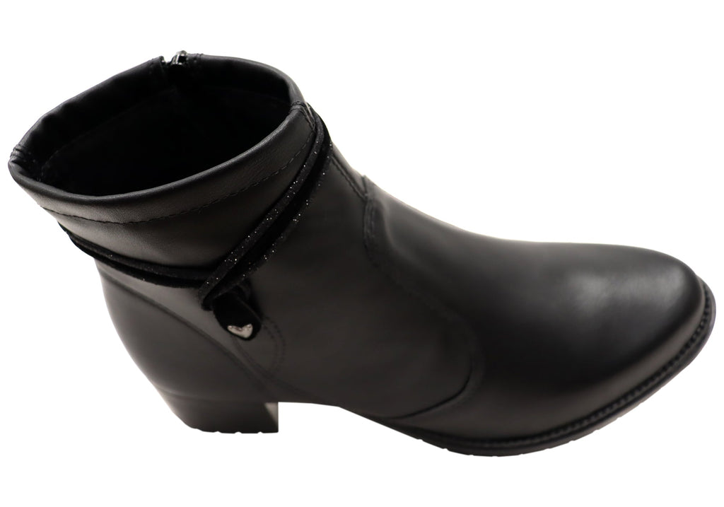 Shelby Womens Comfortable Brazilian Low Heel Ankle Boots