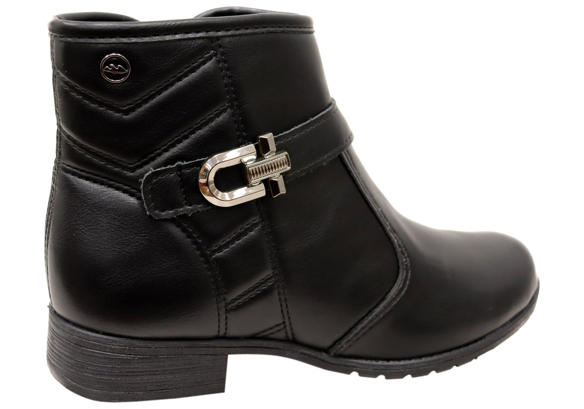 Candice Womens Comfortable Brazilian Low Heel Ankle Boots