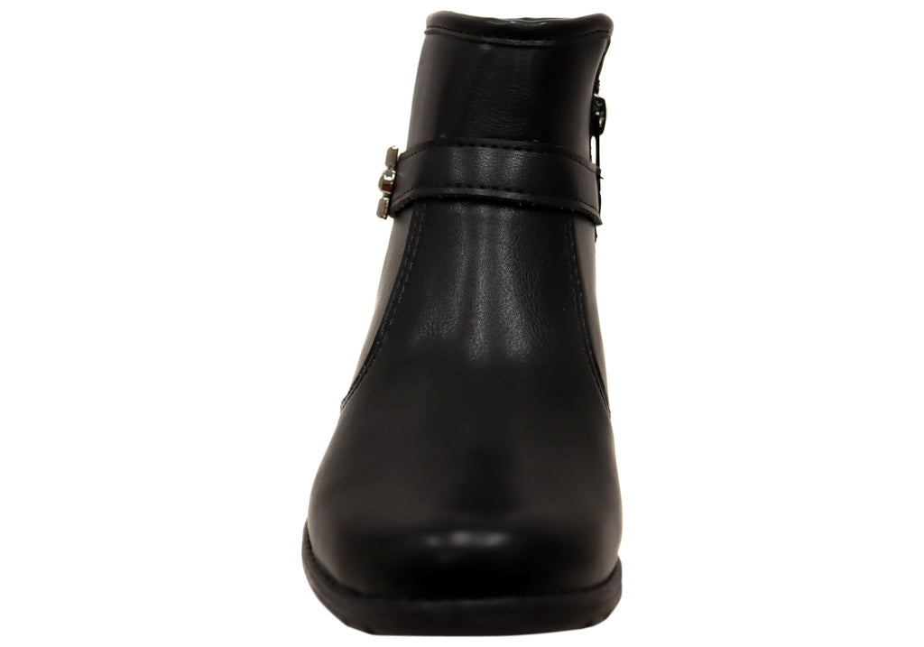 Candice Womens Comfortable Brazilian Low Heel Ankle Boots