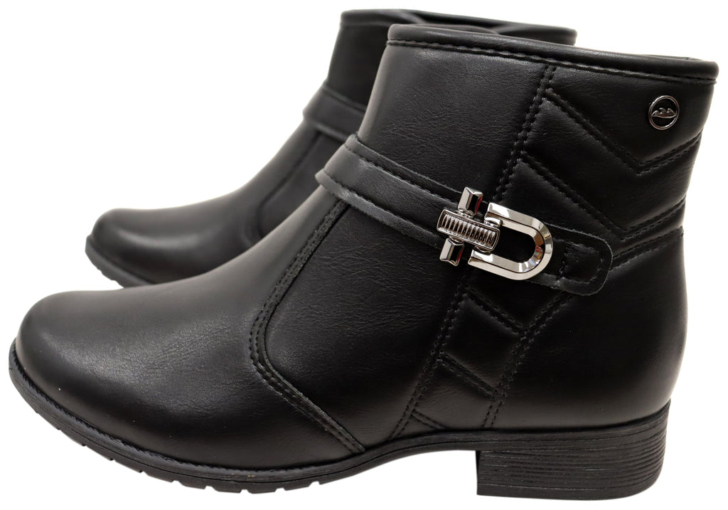 Candice Womens Comfortable Brazilian Low Heel Ankle Boots